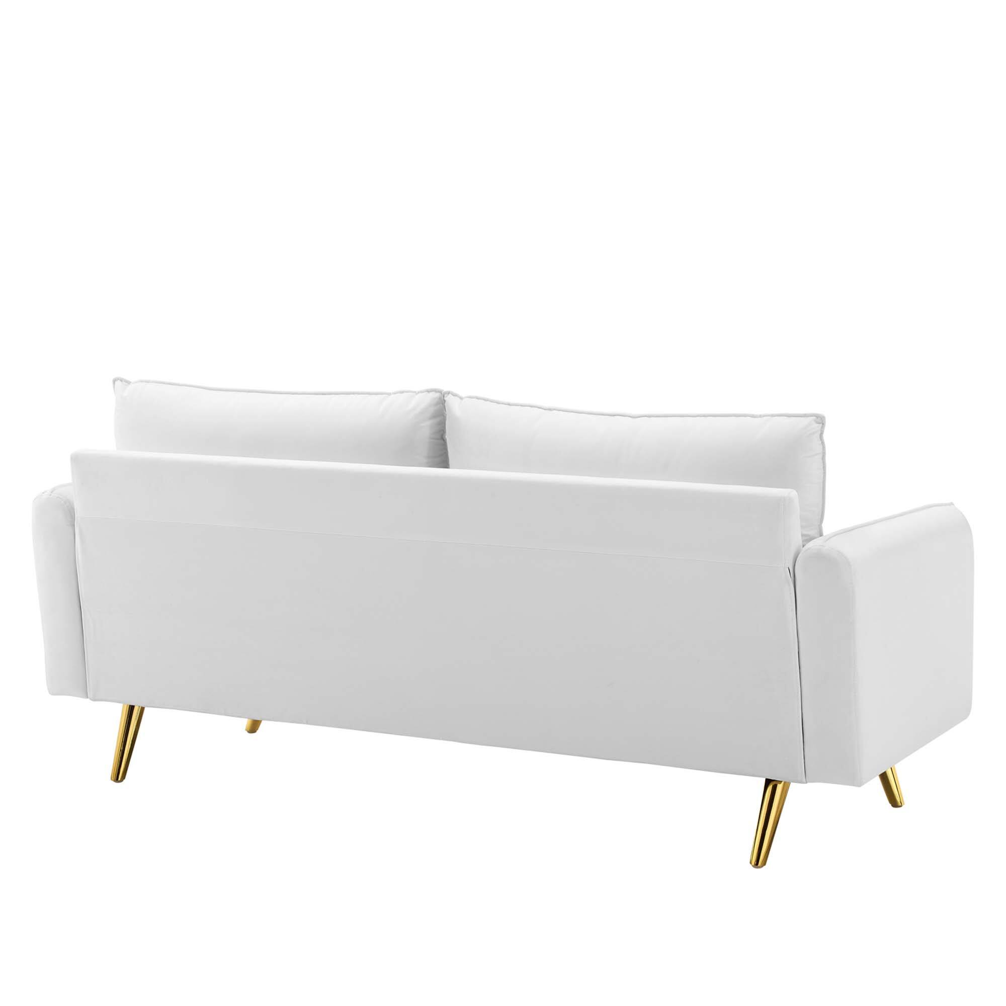 Alt View 1. Modway - Revive Performance Velvet Sofa by Modway - White.