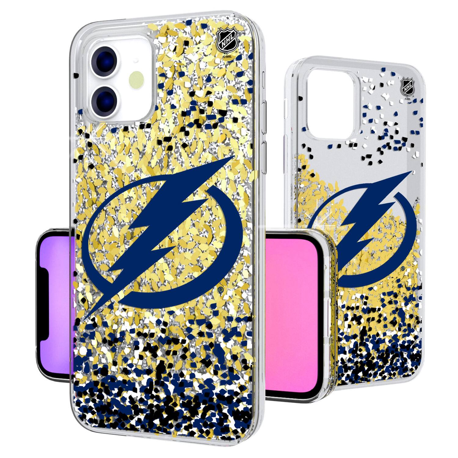 Alt View 2. Keyscaper - Tampa Bay Lightning iPhone Confetti Glitter Case - 13 Pro Max - Multicolor.