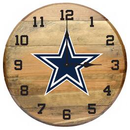 Imperial - Dallas Cowboys Oak Barrel Clock - Multicolor