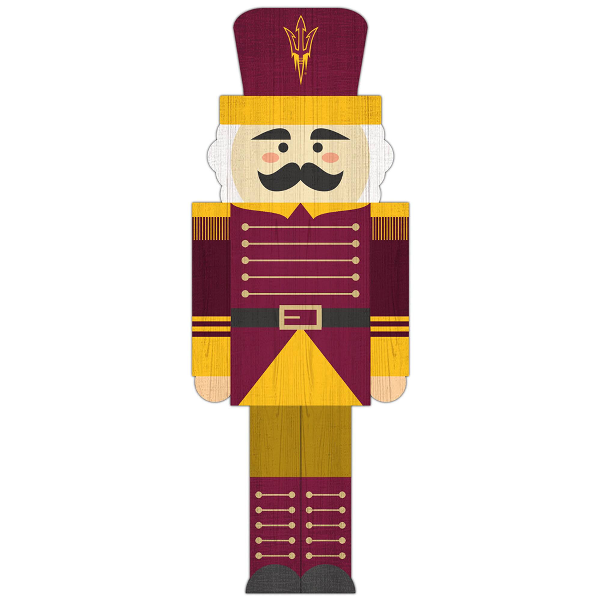 Front. Fan Creations - Arizona State Sun Devils 31'' Nutcracker Leaner - Multicolor.