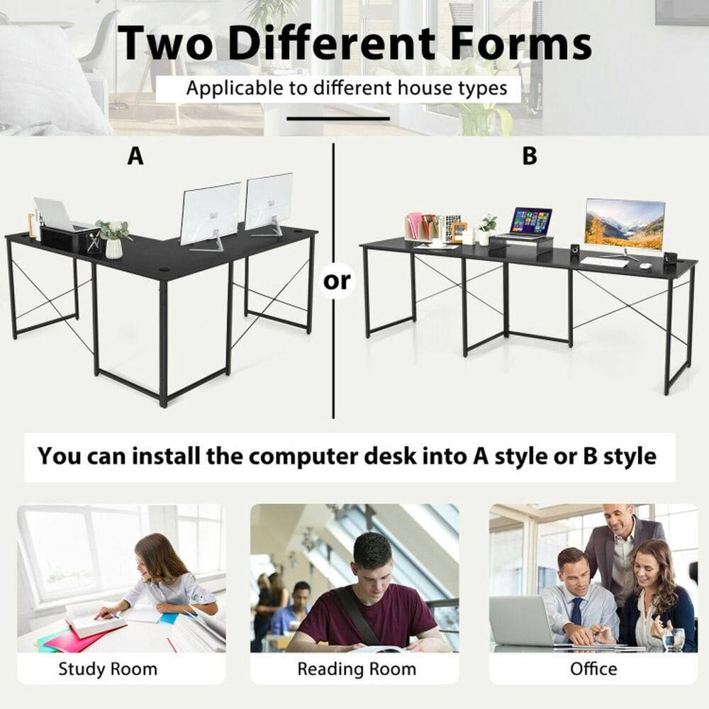 Two Different Forms  
Applicable to different house types  

A or B  

You can install the computer desk into A style or B style  

Study Room  
Reading Room  
Office