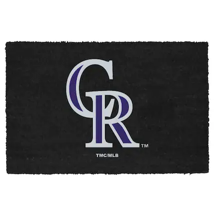 Front. The Memory Company - Colorado Rockies Team Colors Doormat - Multicolor.