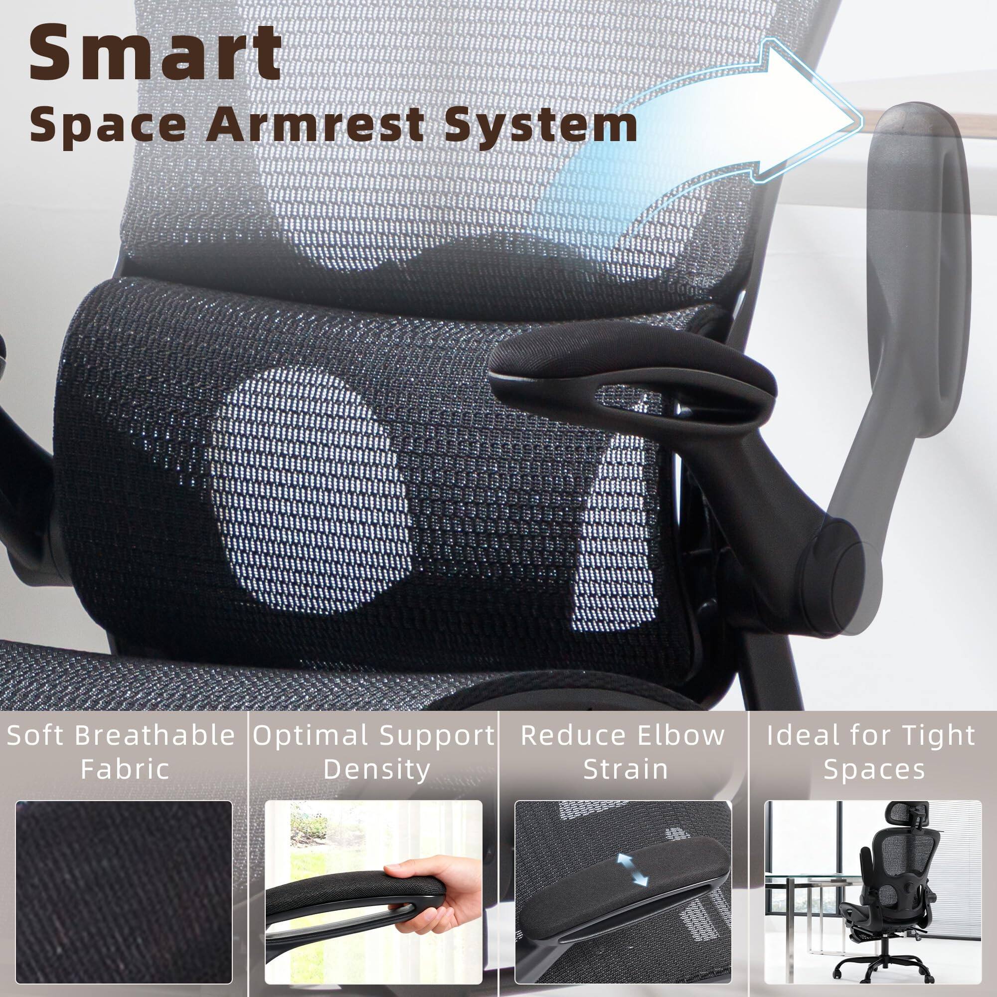 Smart Space Armrest System

- Soft Breathable Fabric
- Optimal Support Density
- Reduce Elbow Strain
- Ideal for Tight Spaces