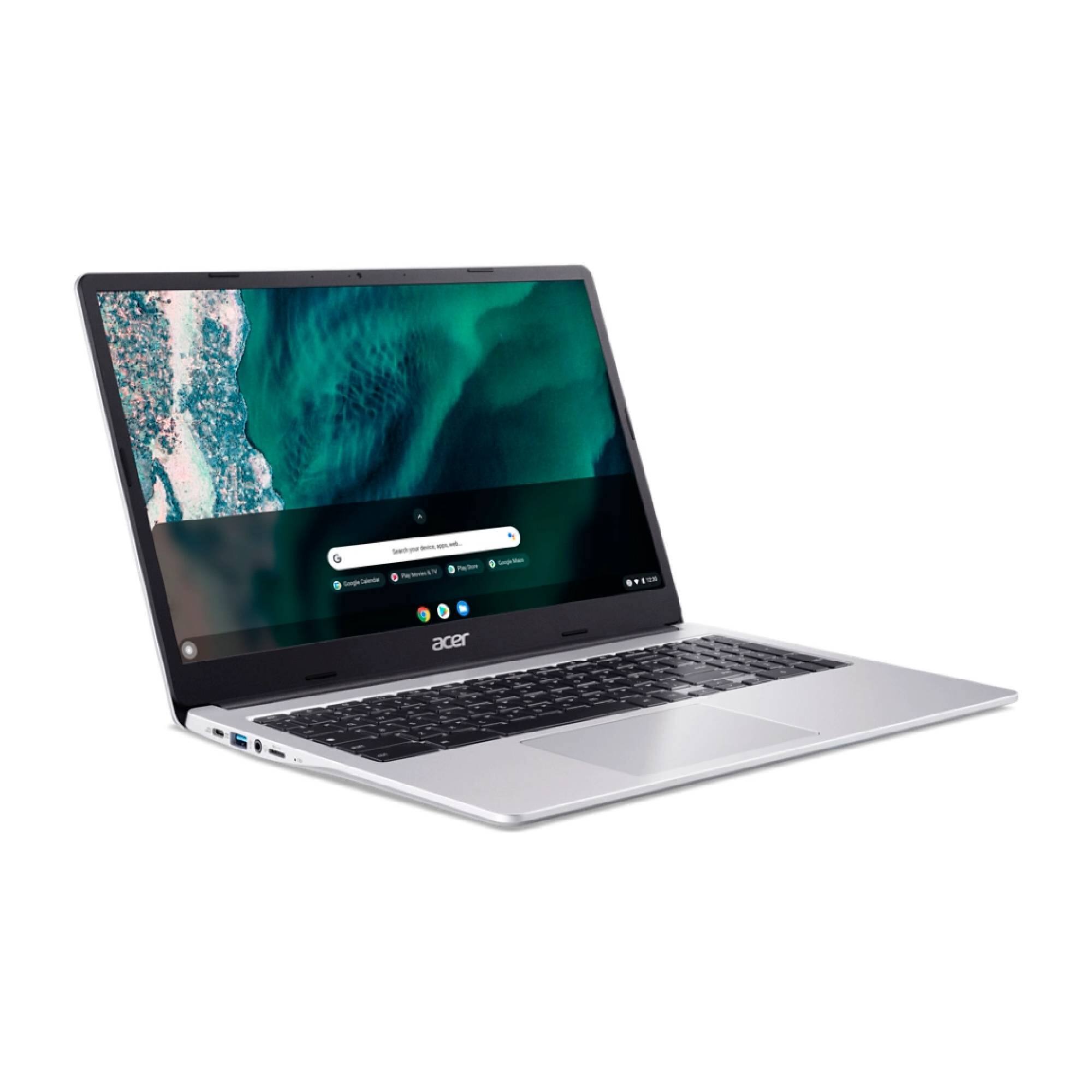 Alt View 1. Acer - Acer 315 - 15.6" Chromebook Intel Celeron N4500 2.80GHz 4GB 64GB Flash ChromeOS - Refurbished - Pure Silver.