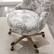 Alt View Zoom 16. Linon Home Décor - Scotmar Plush Button-Tufted Adjustable Office Chair With Wood Base - Off-White Floral.