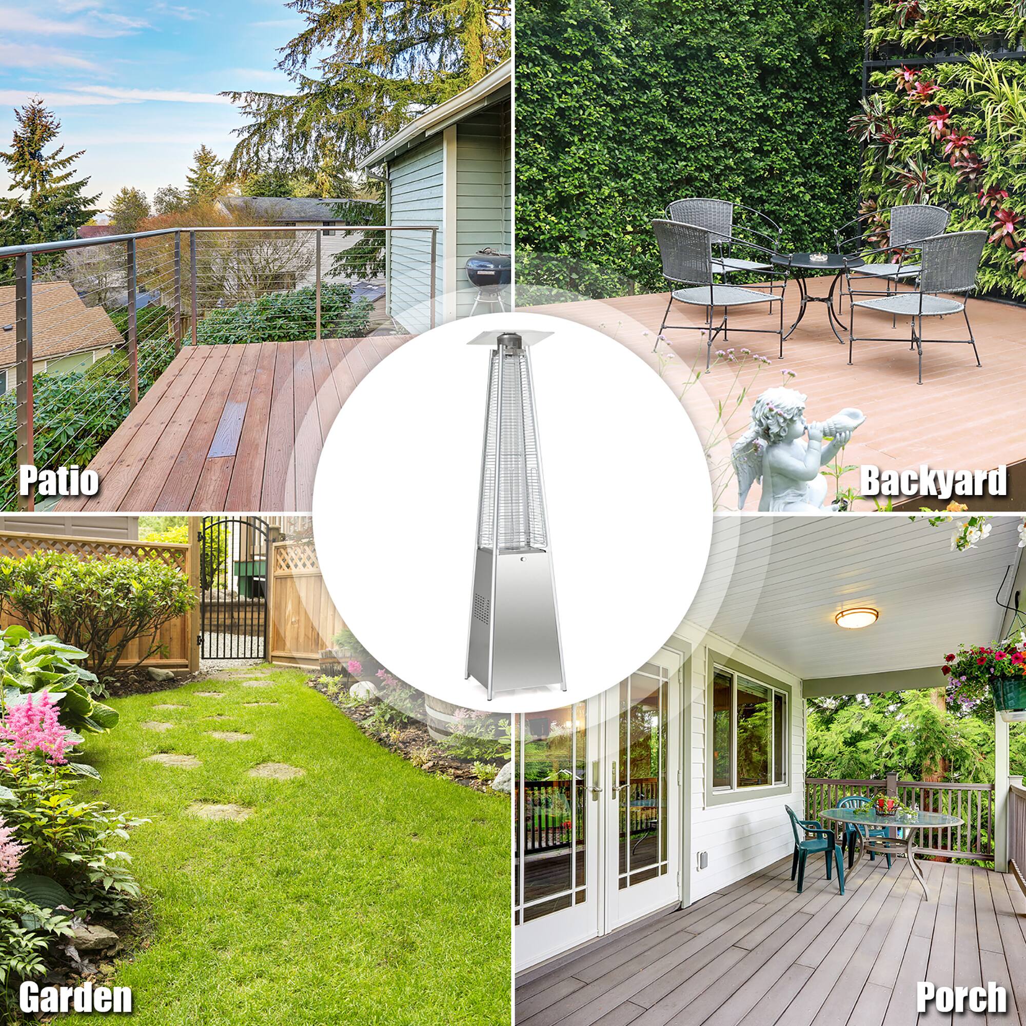 Patio  
Backyard  
Garden  
Porch