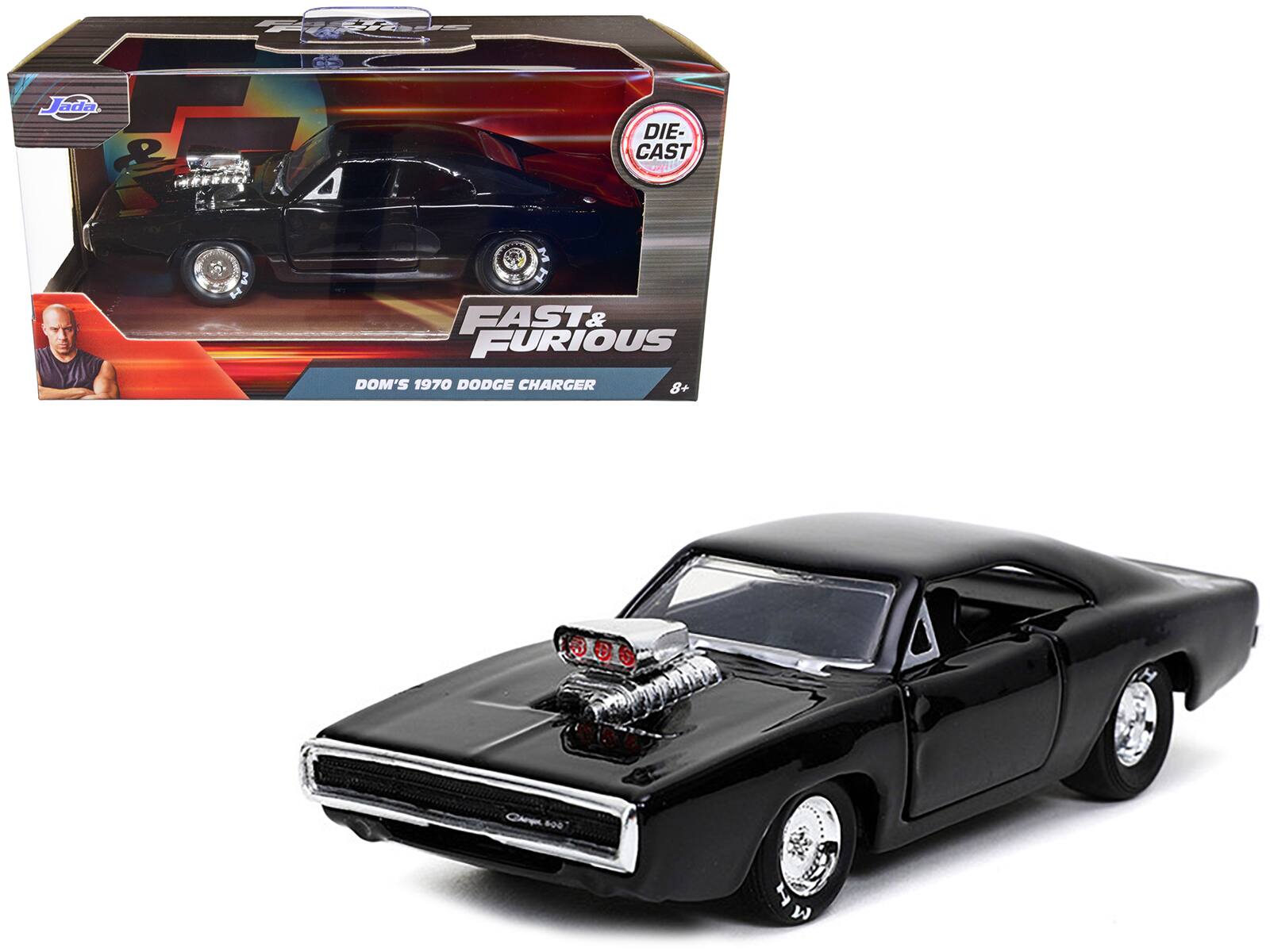 Jada  
DIE-CAST  
FAST & FURIOUS  
DOM'S 1970 DODGE CHARGER  
8+