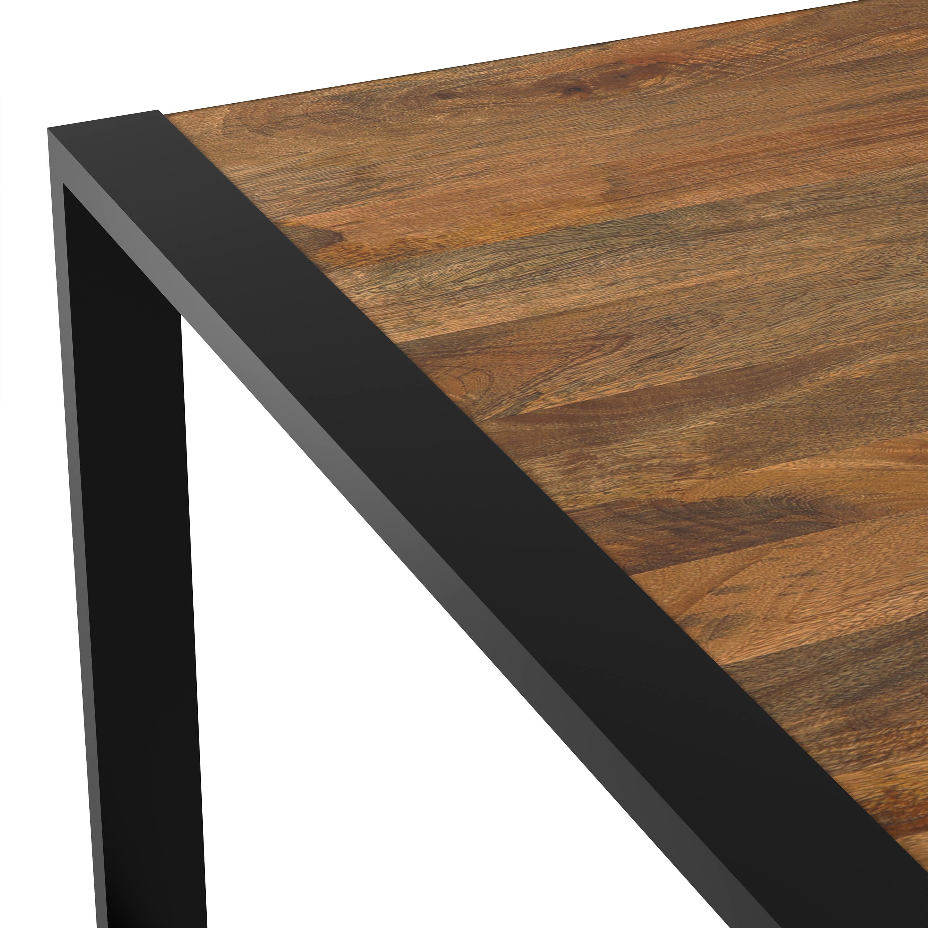Alt View 4. Simpli Home - McKenzie 66 inch x 40 inch Rectangle Modern Industrial Dining Table in Light Tobacco - Light Tobacco.