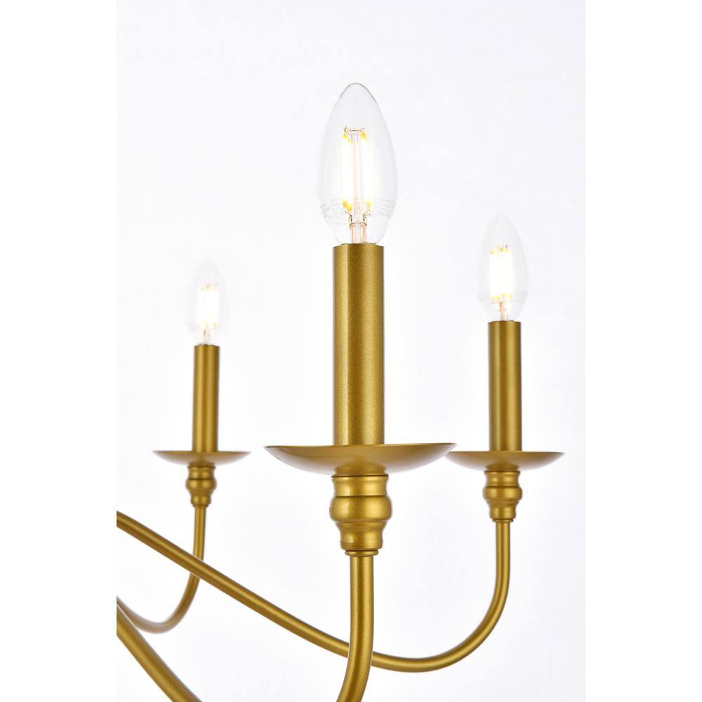 Alt View 1. Living District - Rohan 42 inch chandelier in brass - Brass.