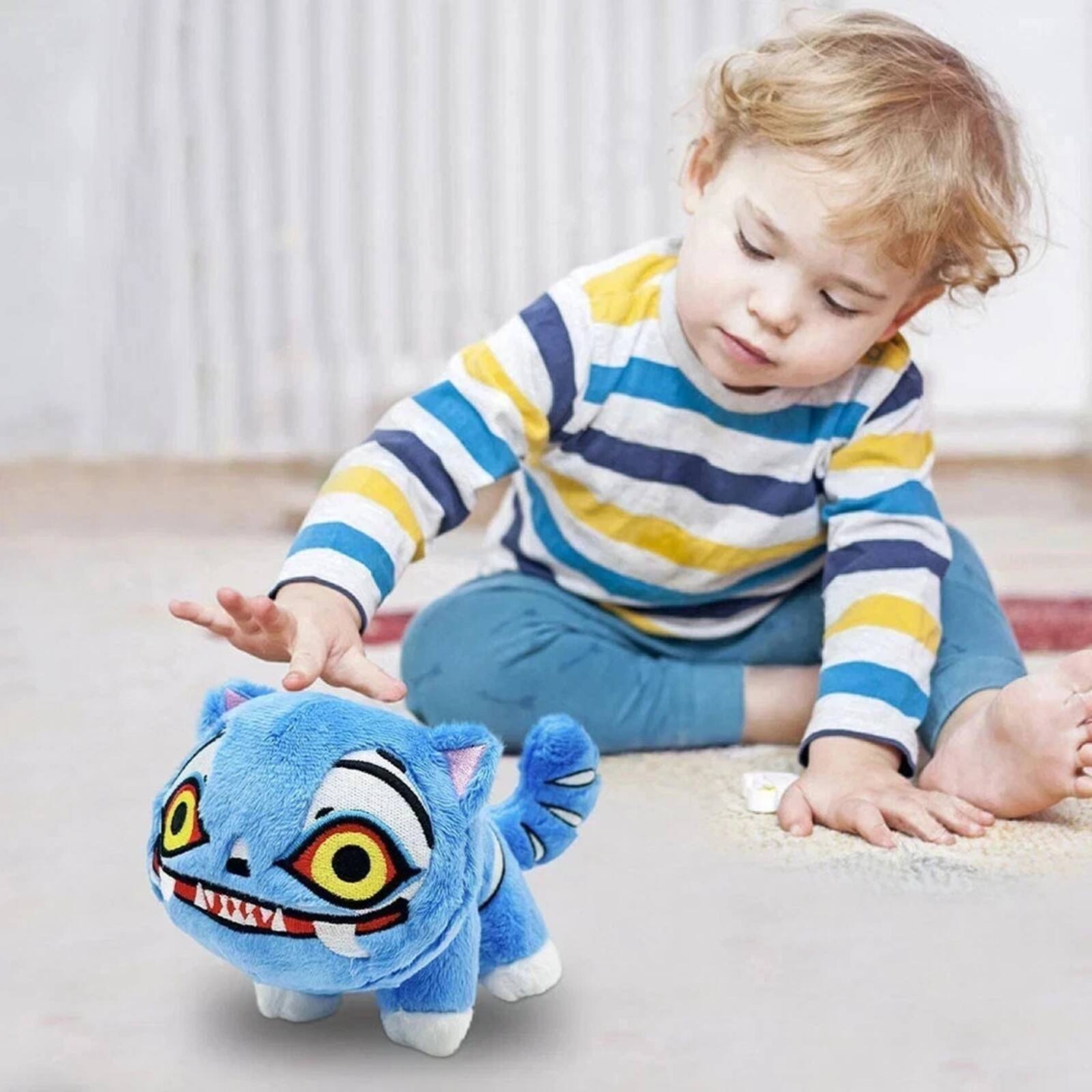 Left. Giantpower - KPop Demon Hunters Small Derpy Tiger Plushie Doll Toys.