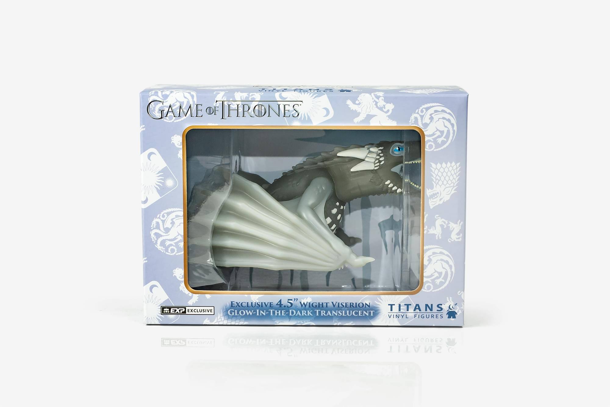 GAME OF THRONES EXCLUSIVE 4.5" WIGHT VISERION = EXP EXCLUSIVE TITANS GLOW-IN-THE-DARK TRANSLUCENT VINYL FIGURES
