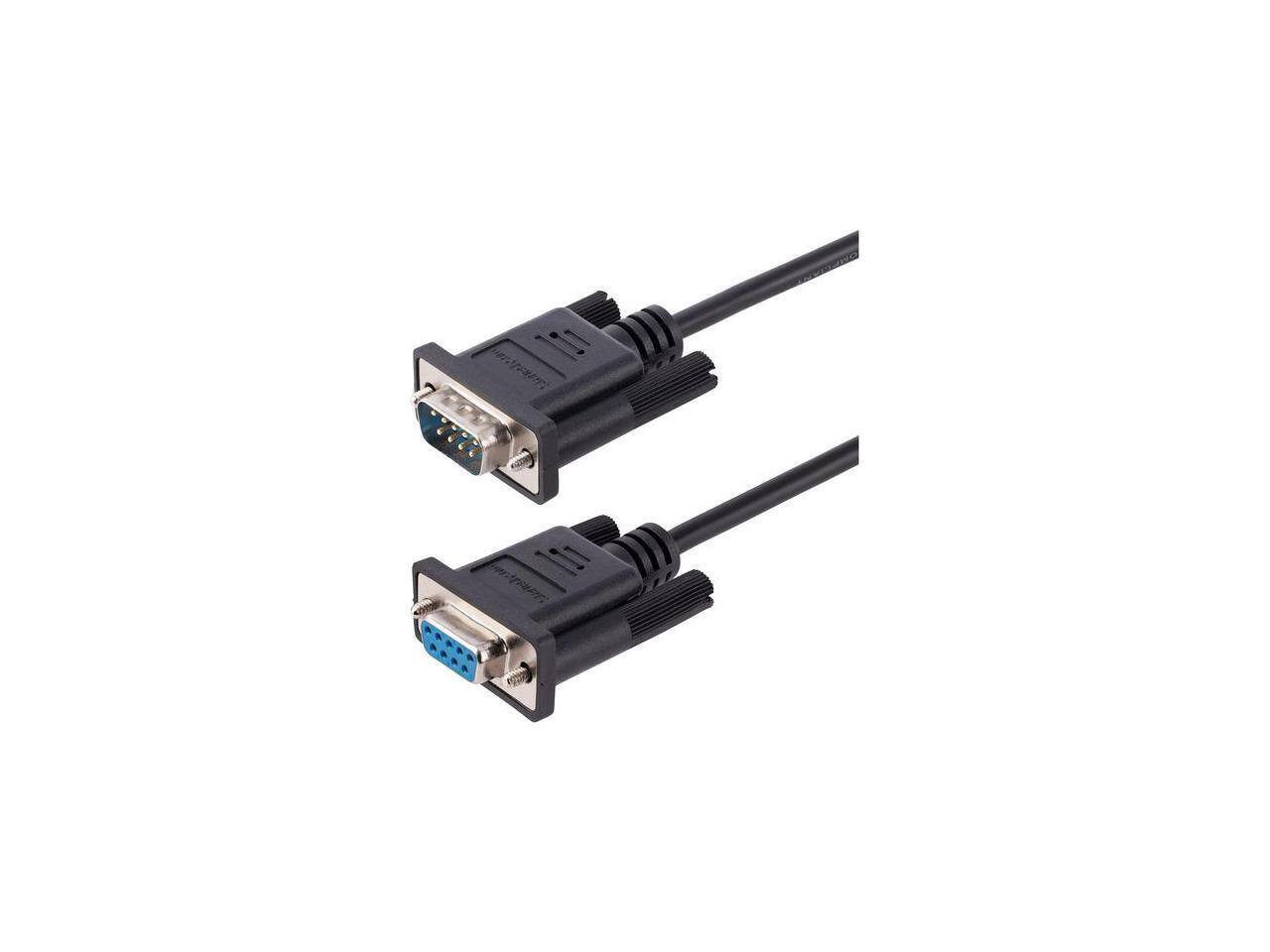 Alt View 1. StarTech.com - StarTech 3m RS232 Crossover Serial Cable w/Al-Mylar Shielding F/M Black.