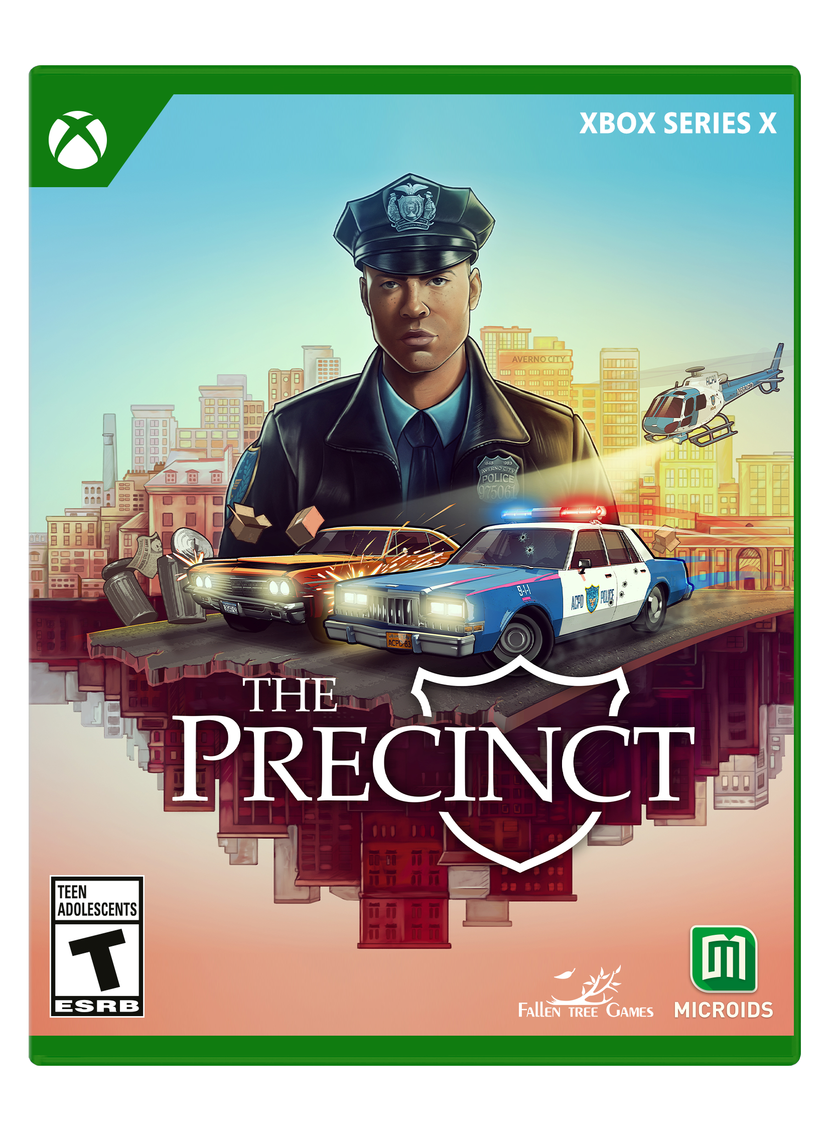 XBOX SERIES X

THE PRECINCT

TEEN ADOLESCENTS
T ESRB

FALLEN TREE GAMES
MICROIDS