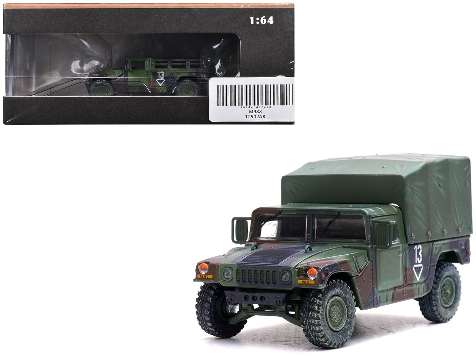 Panzerkampf - M998 HMMWV 2nd Battalion 3rd FA Reg 1st Armored Division Germany 1999 U.S. Army Military Miniature Series 1/64 - Green