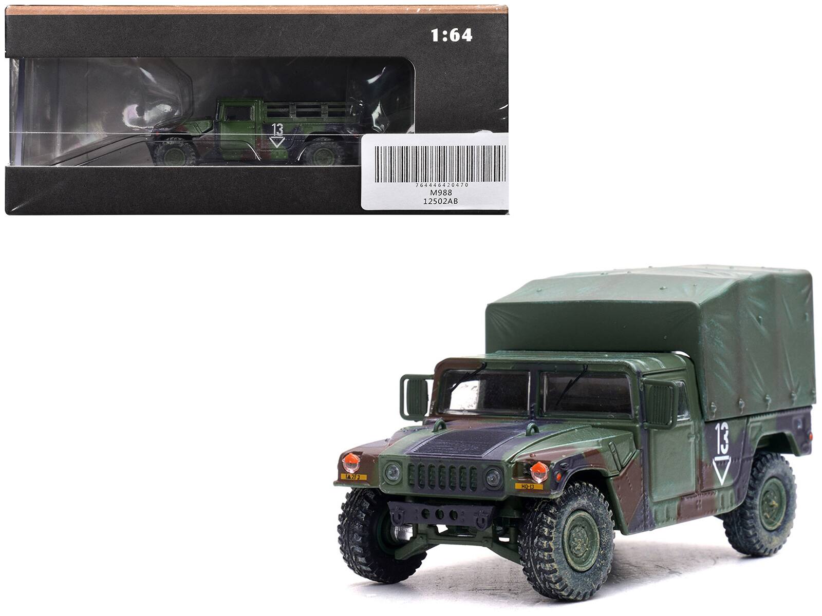 Panzerkampf - M998 HMMWV 2nd Battalion 3rd FA Reg 1st Armored Division Germany 1999 U.S. Army Military Miniature Series 1/64 - Green