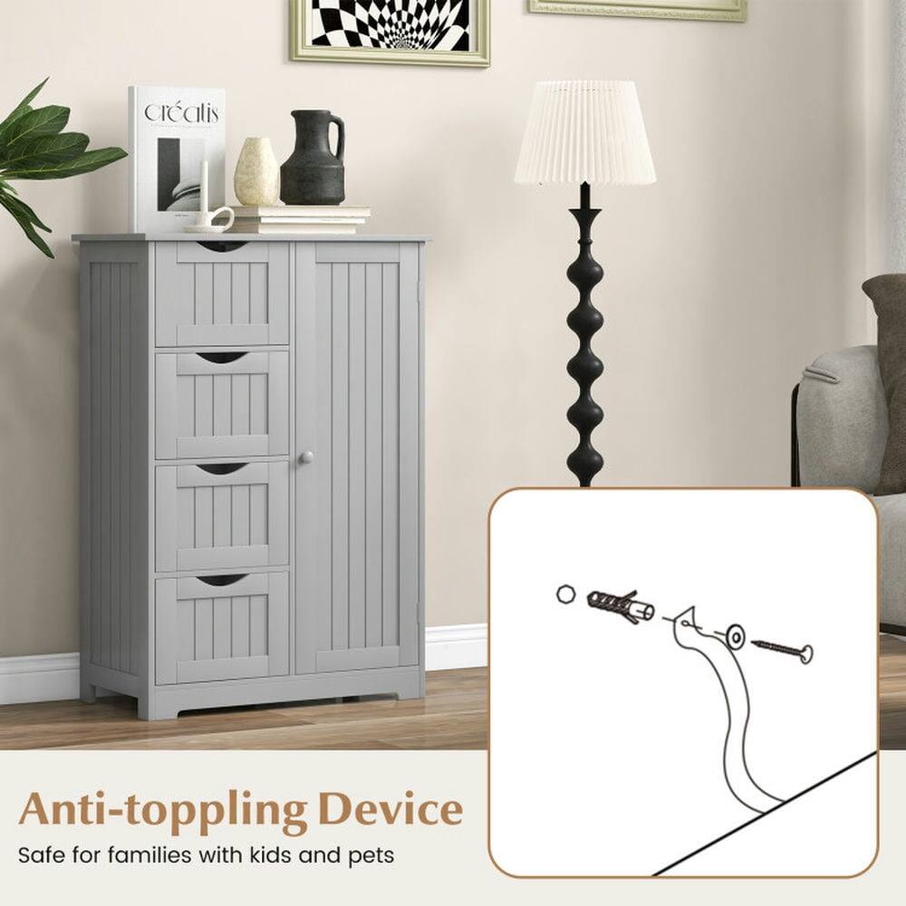 Anti-toppling Device  
Safe for families with kids and pets
