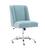 Alt View 13. Linon Home Décor - Donora Plush Fabric Adjustable Office Chair With Chrome Base - Aqua.