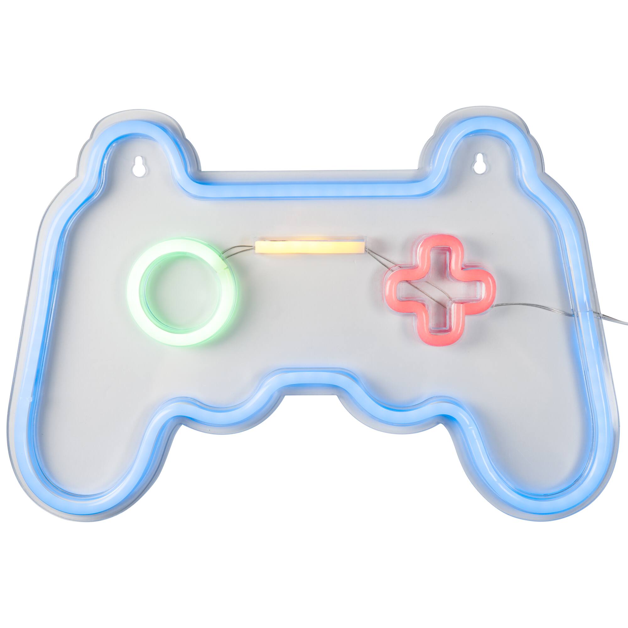 Alt View 1. Northlight - LED Video Game Controller Neon Lighted Wall Art - 11" - Blue.