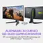 Alienware 34 Curved QD-OLED Gaming Monitor: 34" curved monitor with QD-OLED technology and AMD Premium Pro. FreeSync.