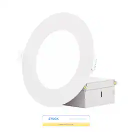 Infibrite - 4 In. Ultra-Thin Recessed LED Downlight 9W 750LM Soft Wet Rated, Triac Dimmable 24-Pack - White