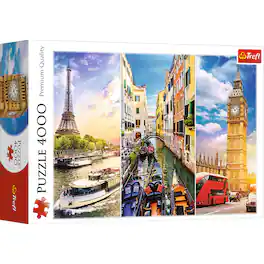 Trefl - Red 4000 Piece Puzzle - Trip around Europe