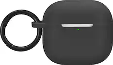 Front. Best Buy essentials™ - Case for Apple AirPods 4 and AirPods 4 with Active Noise Cancellation (ANC) - Black.