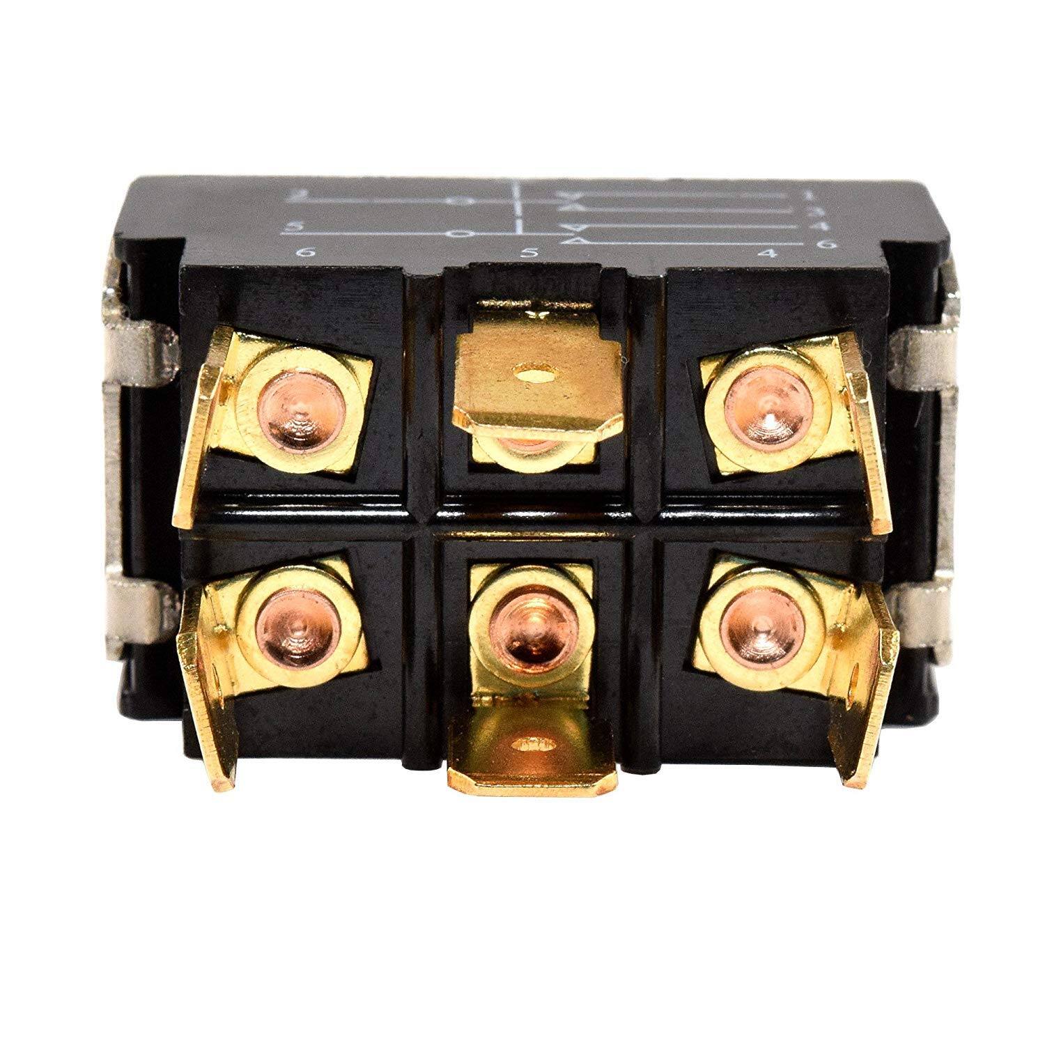 Alt View 1. HQRP - Momentary ON-OFF-ON Toggle Switch, Metal Actuator, 20 A, for HY29B 30-050 Flagstaff, Ranger Boat Trim - black.