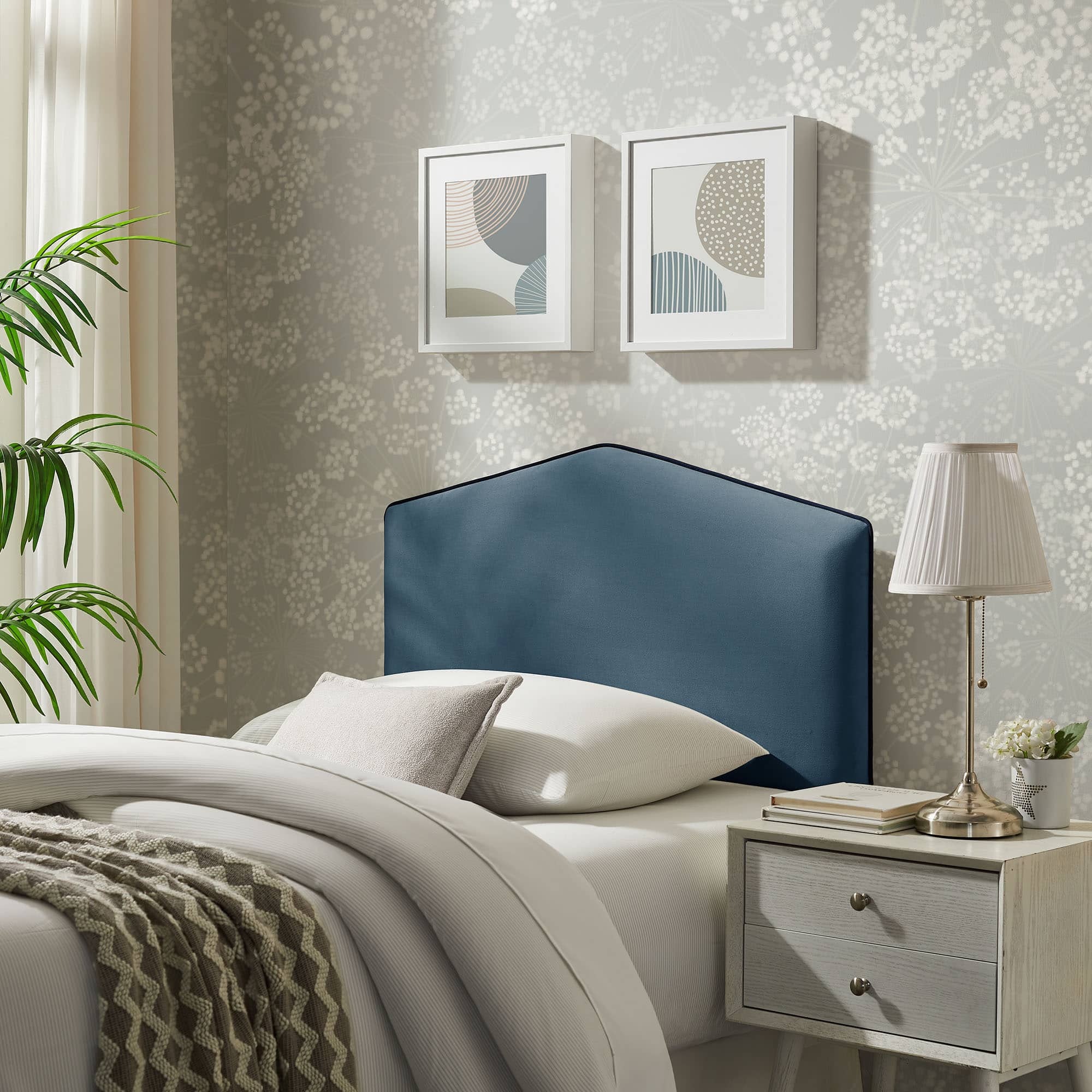 Cosette Performance Velvet Headboard by Modway - Cadet Blue price history on PriceWatchPro