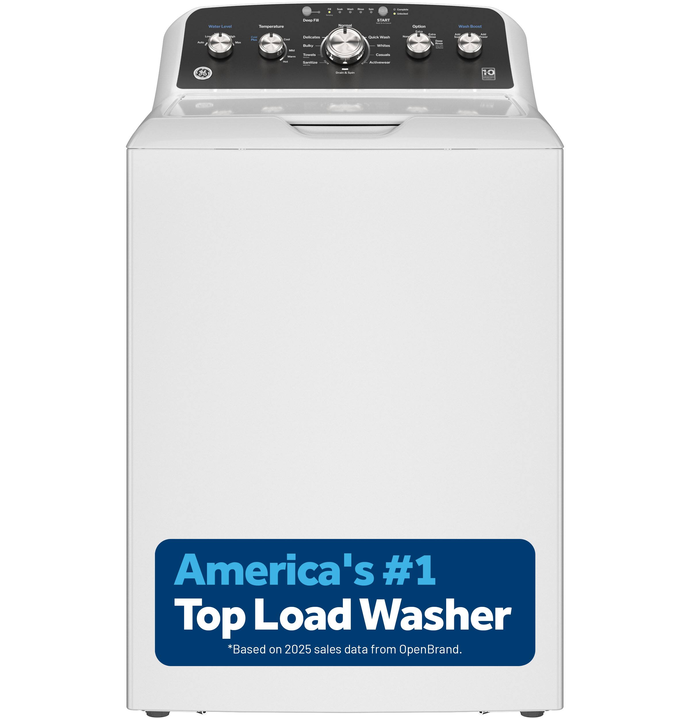 America's #1 Top Load Washer *Based on 2025 sales data from OpenBrand.