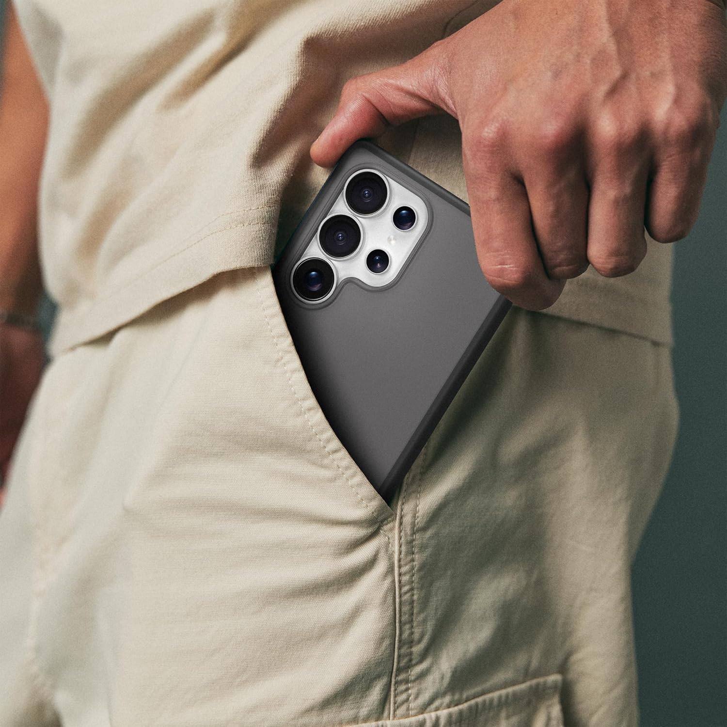 Left. Incase - Incase Slim Samsung Galaxy S25 Plus - Black - Black.