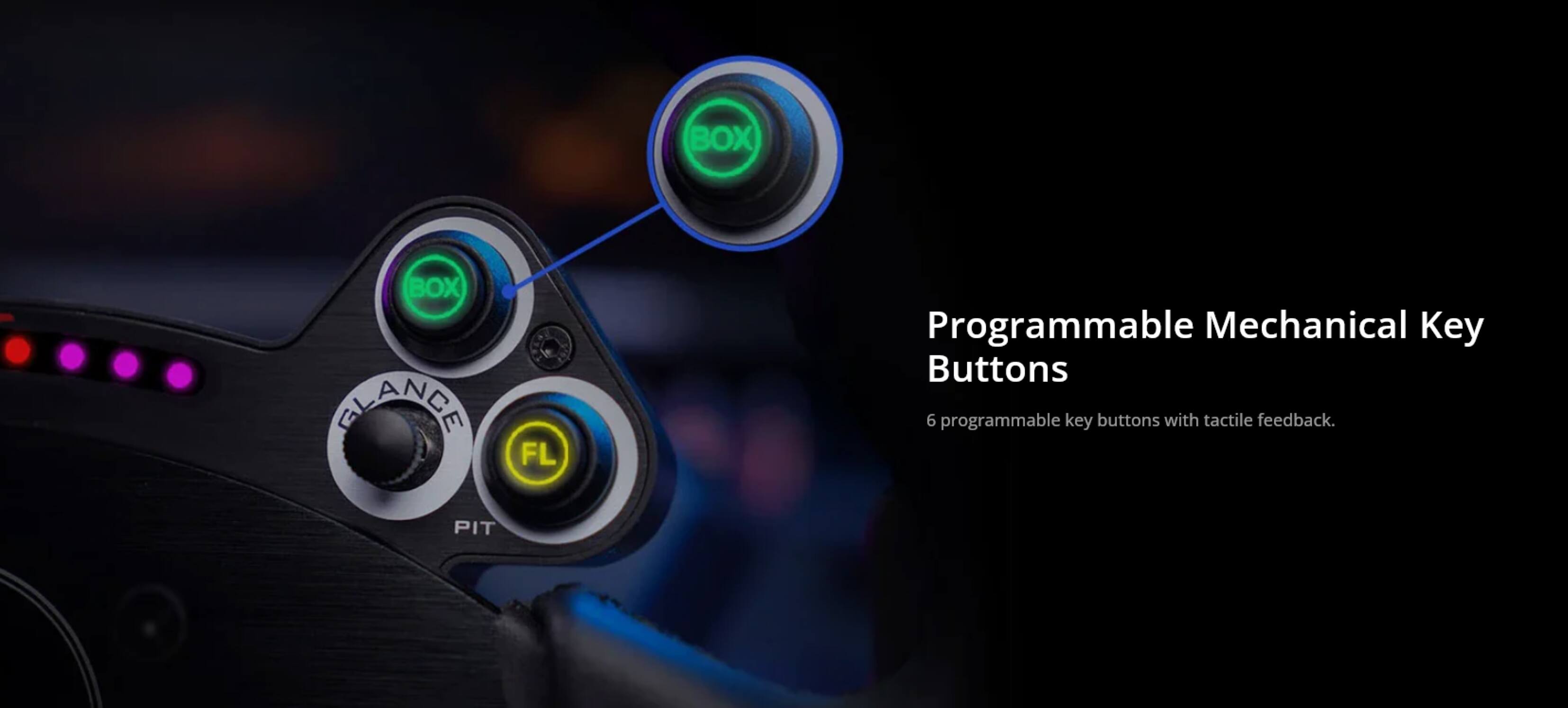 BOX SLANDE FL Programmable Mechanical Key Buttons  
6 programmable key buttons with tactile feedback.
