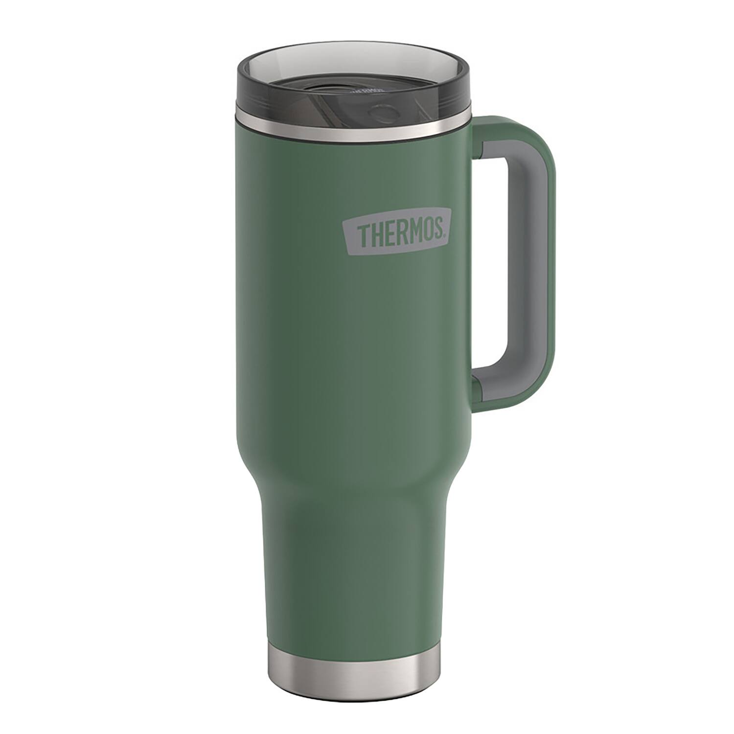 Alt View 7. Thermos - Thermos 40 oz Stainless Steel Cup Holder Mug w/ Straw - Alpine Green - Alpine Green.