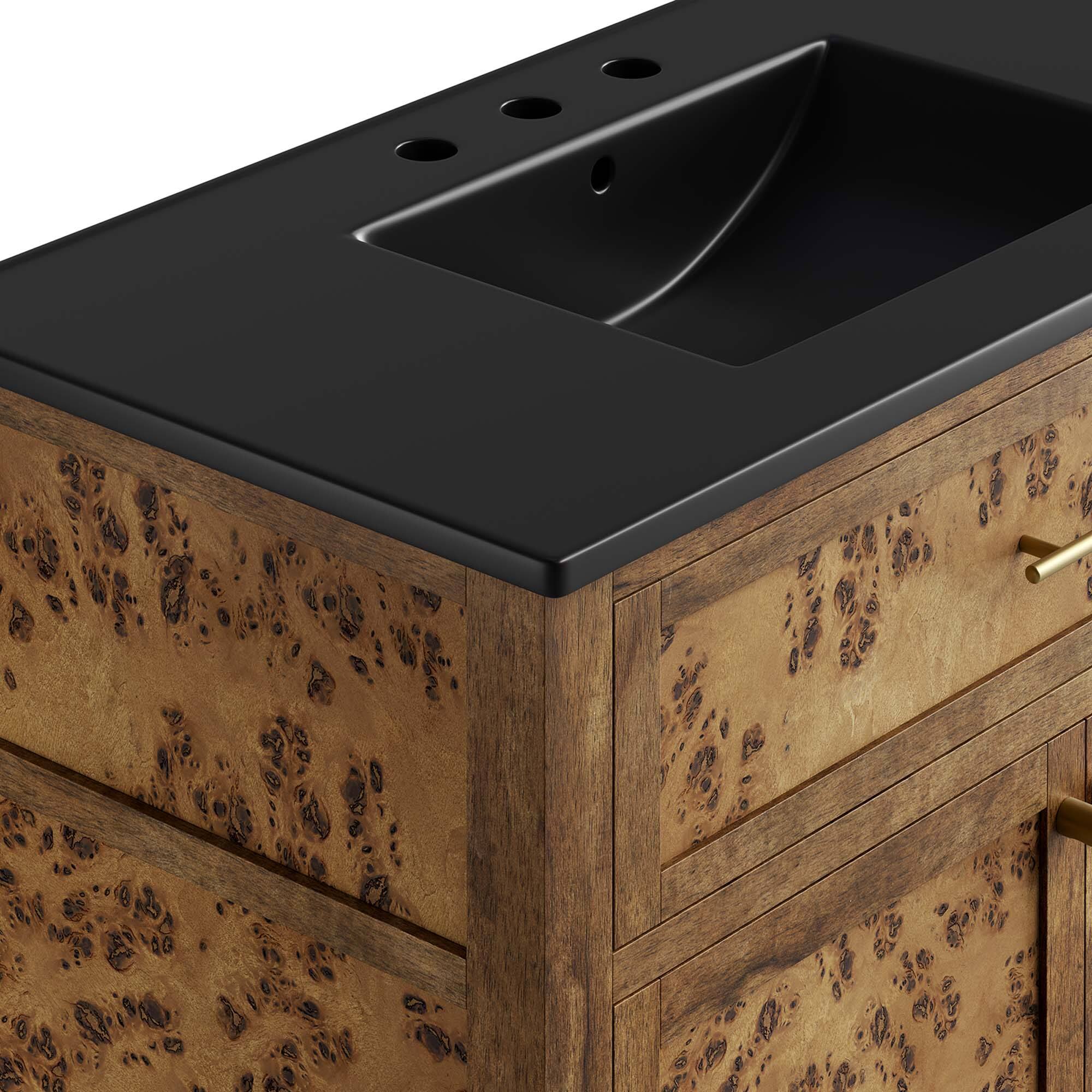 Alt View 7. Modway - Elysian Bathroom Vanity Basin Included by Modway - Black Brown.