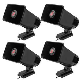 5 CORE - 5Core PA Horn Speaker 4Pc 6 Inch 50W Bull Horn Audio System-HW 405 BLK 4PCS - Black