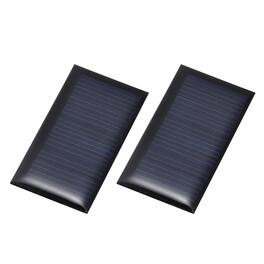 Unique Bargains - 2pcs 5V 0.15W 30mA Mini Solar Panels, Small Solar PV Cells for DIY Electric Toy Materials Kits - Black
