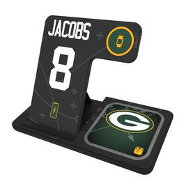 Keyscaper - Josh Jacobs Green Bay Packers Ready 3-in-1 Charging Station - Black