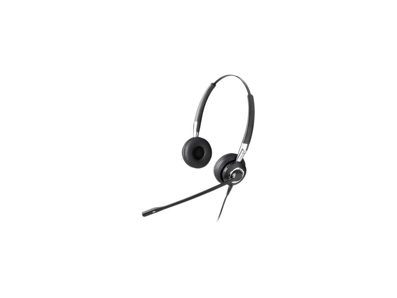 Angle. Jabra - Jabra BIZ 2400 II QD Headset - Stereo - Quick Disconnect - Wired - Over-the-head - Binaural - Supra-aural - Noise - Black.