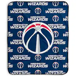 Pegasus - Washington Wizards 50" x 60" Repeat Wordmark Fleece Blanket - Multicolor
