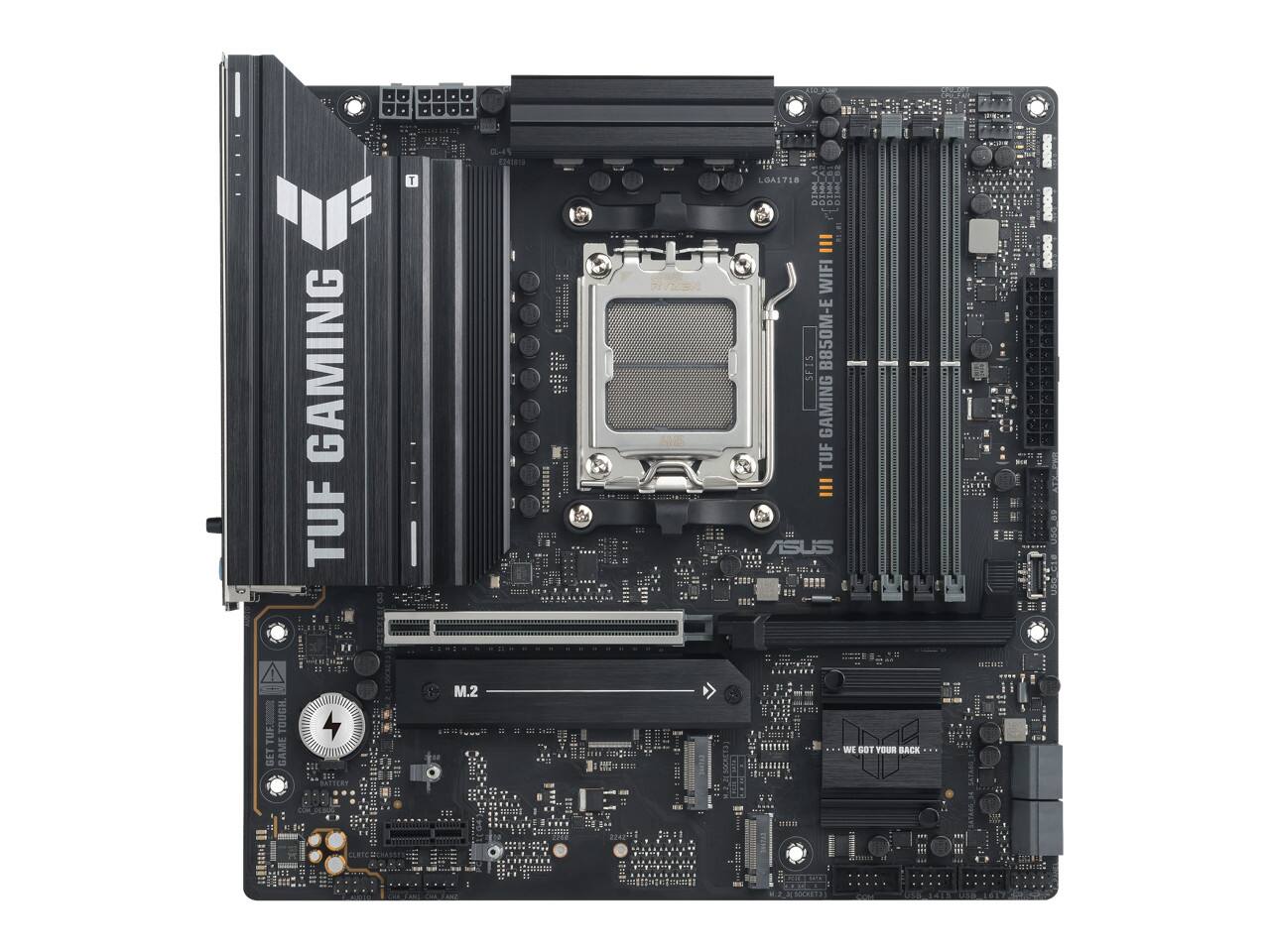 BoOd GAMING TUF T CLE 818 A LOA1718 3333 : 00 to E WIFI SFIS B850M-E GAMING TUF  ad ASUS  1 1 1  4 TUF- TOUGH GET GAME BATTERY M.2 ***111 tne WE GOT YOUR BACK