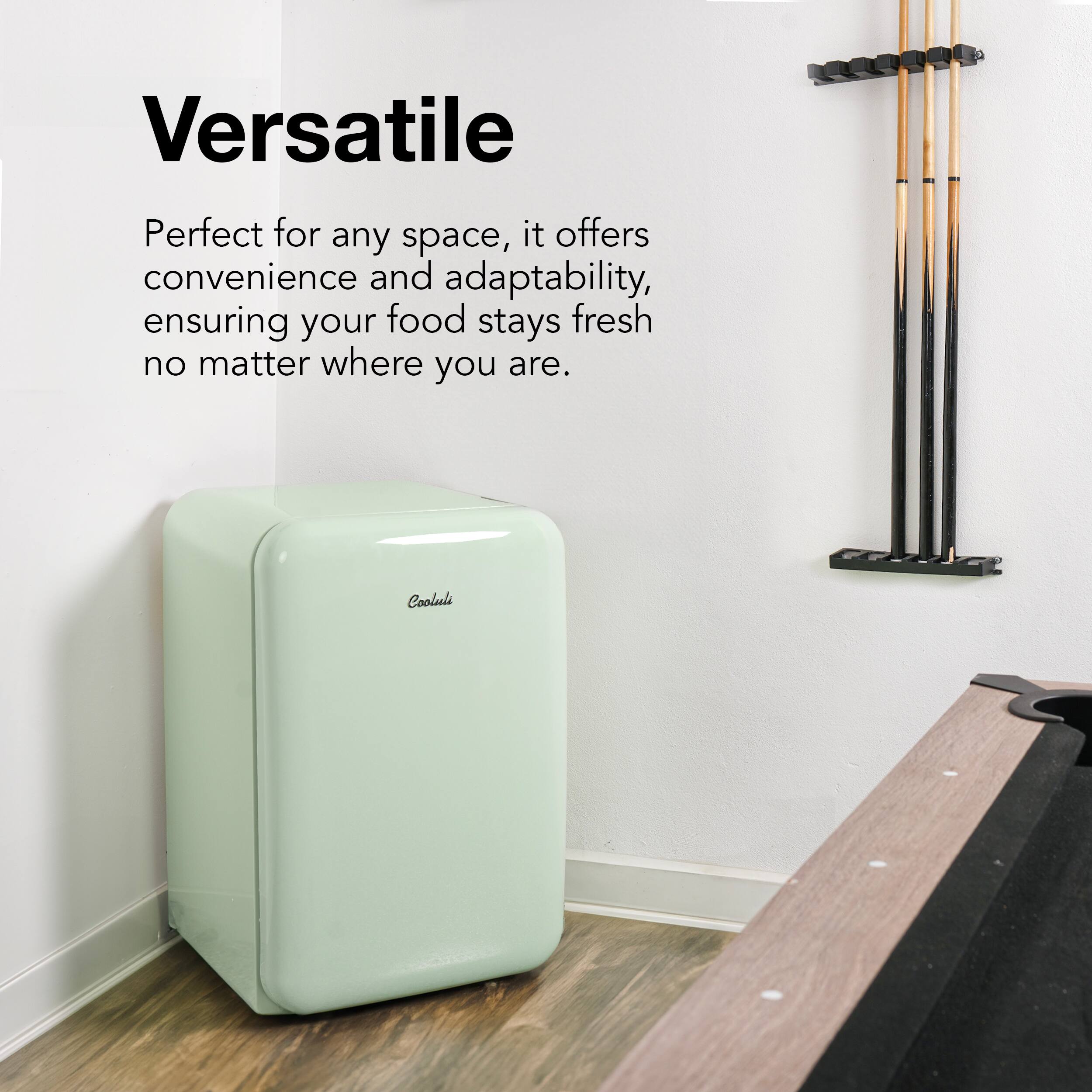 Versatile: Perfect for any space, it offers convenience and adaptability, ensuring your food stays fresh no matter where you are. Cooler.