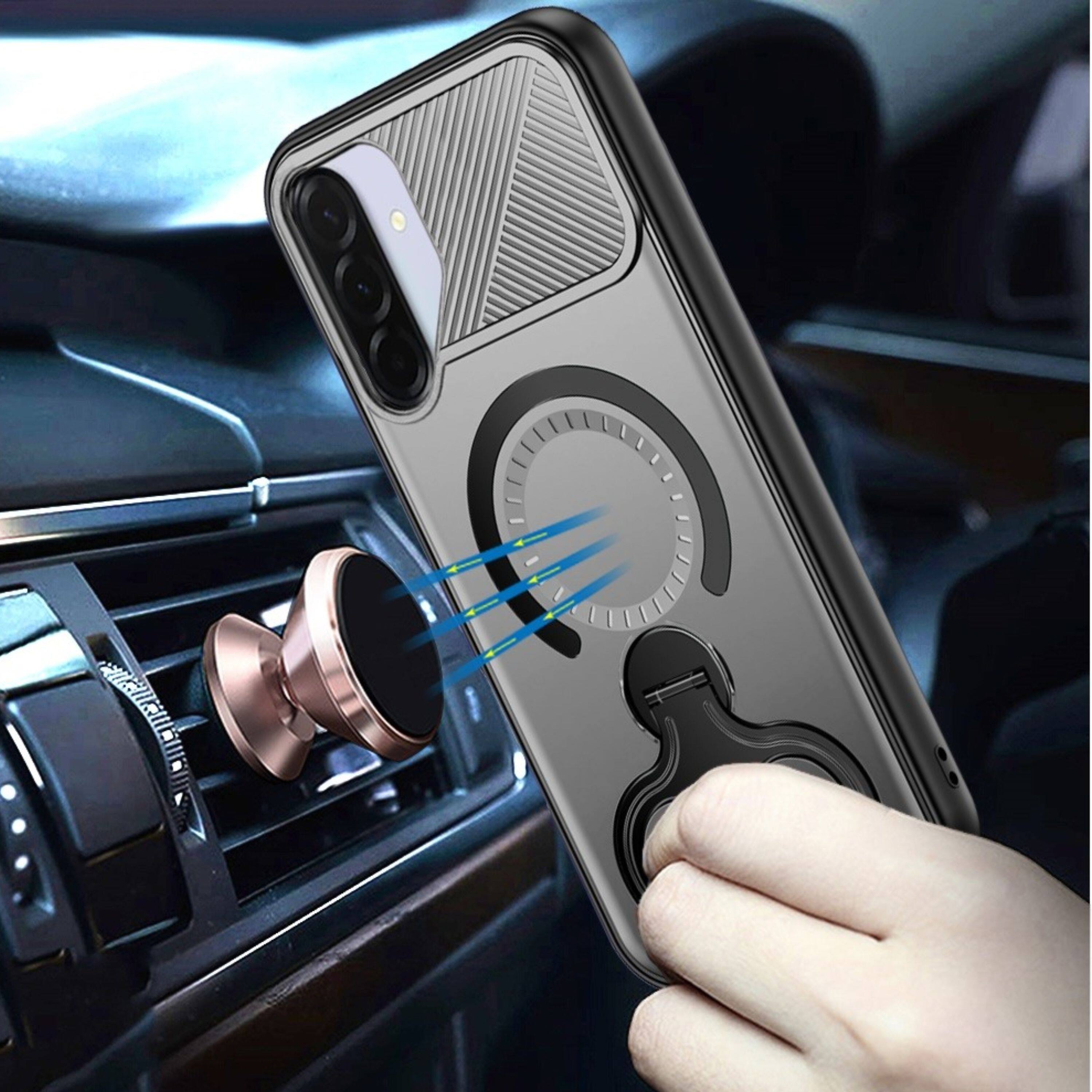 Kitcheniva Dual 360 Ring Stand Magnetic Circle Phone Case With Tempered ...