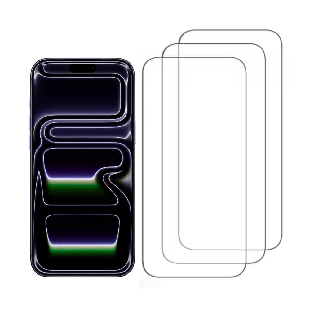 Alt View 4. Qixxronics - 3-PACK Qixxronics Designed for iPhone 17 Pro Max (6.9 inch) Tempered Glass Screen Protector, Anti Scratch, Bubble Free - Clear.