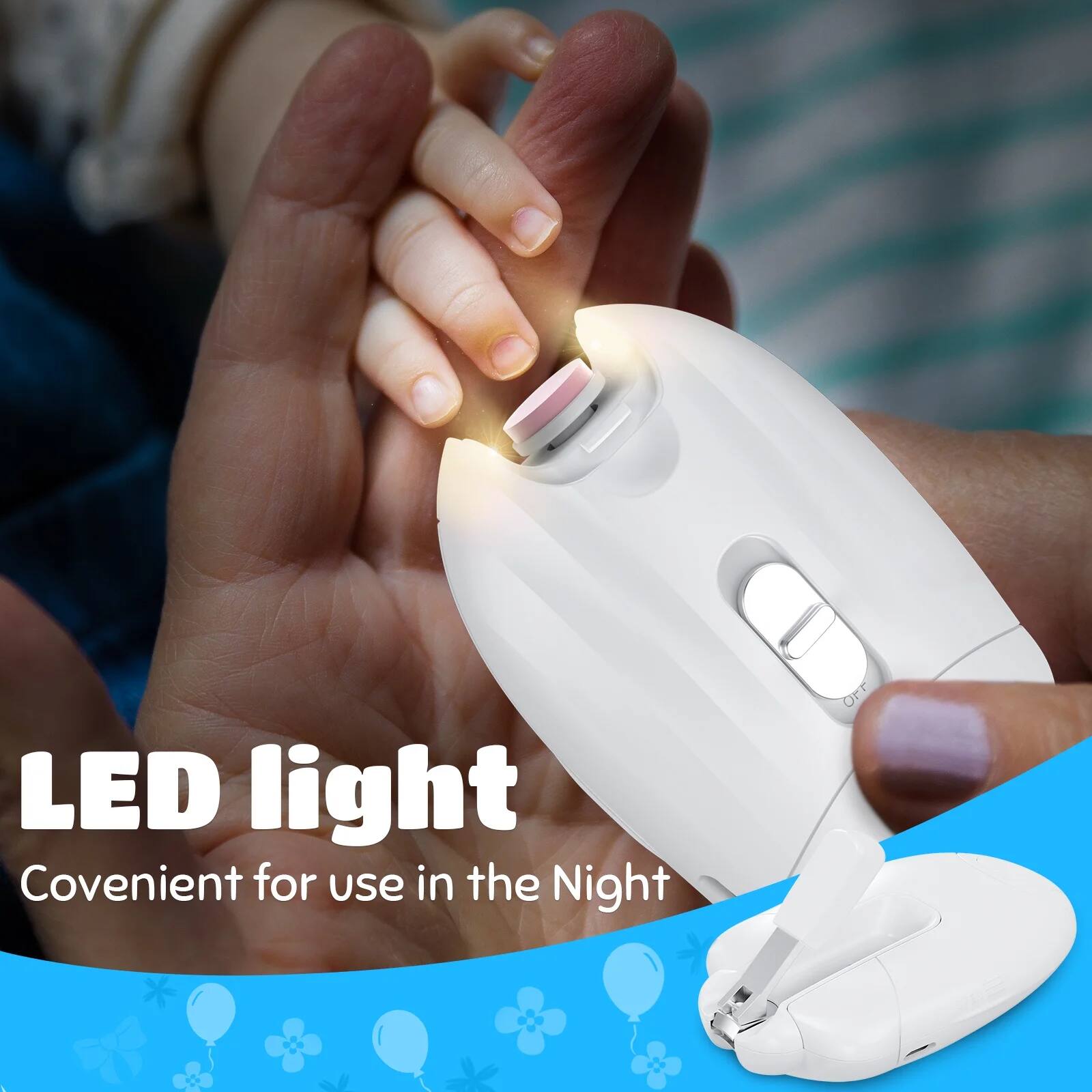 LED light  
Convenient for use in the Night