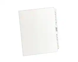 Avery - Premium Collated Legal Paper Dividers, 51-75 & Table of Content Tabs, Style, Letter Size - White
