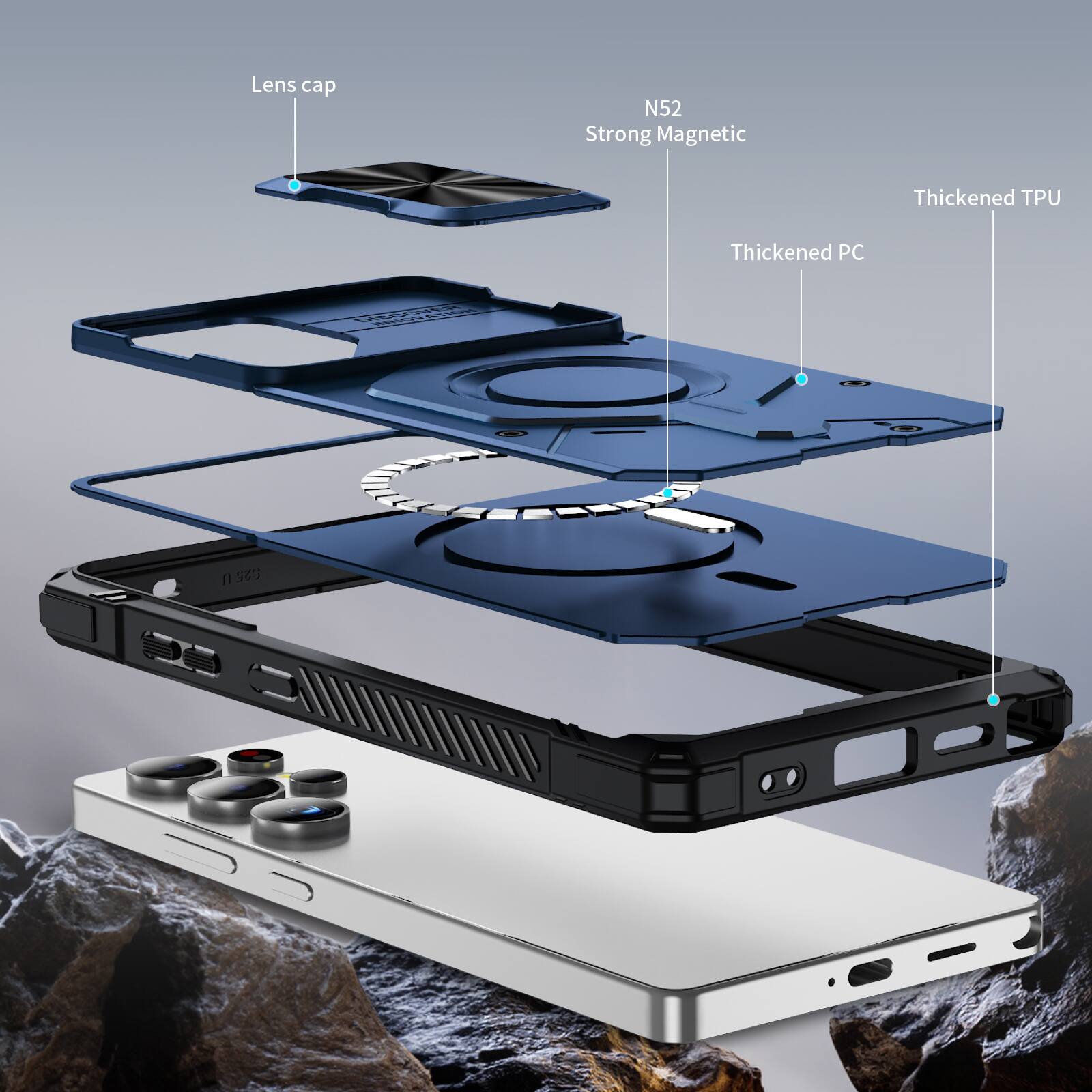 Lens cap  
N52 Strong Magnetic  
Thickened TPU  
Thickened PC  
DISCOVER MAKING ACTION  
S25 U EC