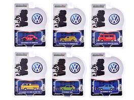 "Club Vee-Dub" Series 19 Set of 6 pieces 1/64 Diecast Model Cars by Greenlight - Multi