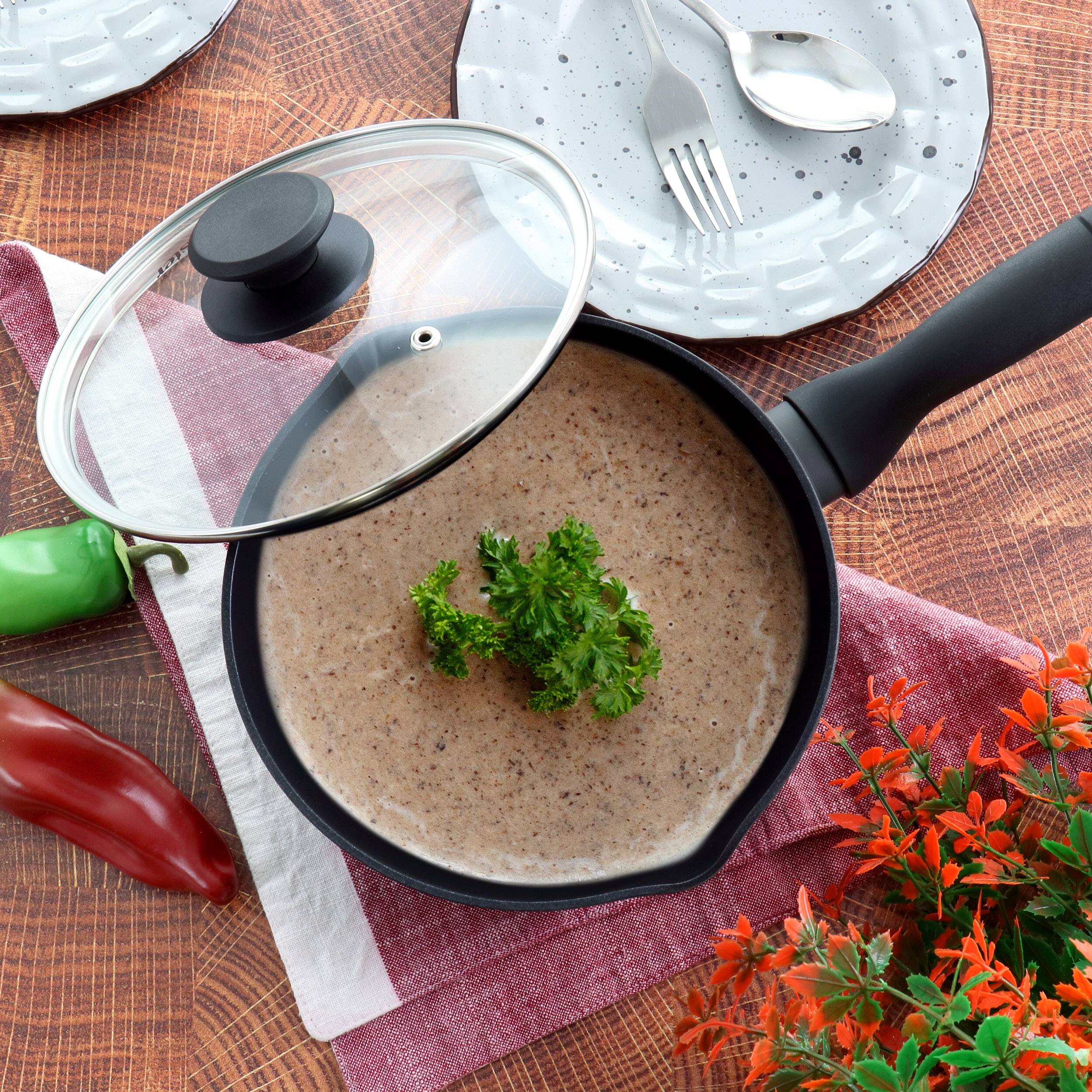 Alt View 5. Oster - Oster Kingsway 2.6 Quart Aluminum Nonstick Saucepan in Black - Black.