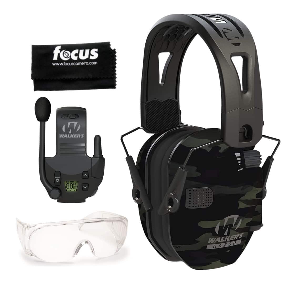 Walkers - Razor Tacti-Grip Ear Muffs (Multicam Camo) Bundle - Gray