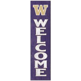 Jardine - Washington Huskies 12'' x 48'' Welcome Outdoor Leaner - Purple