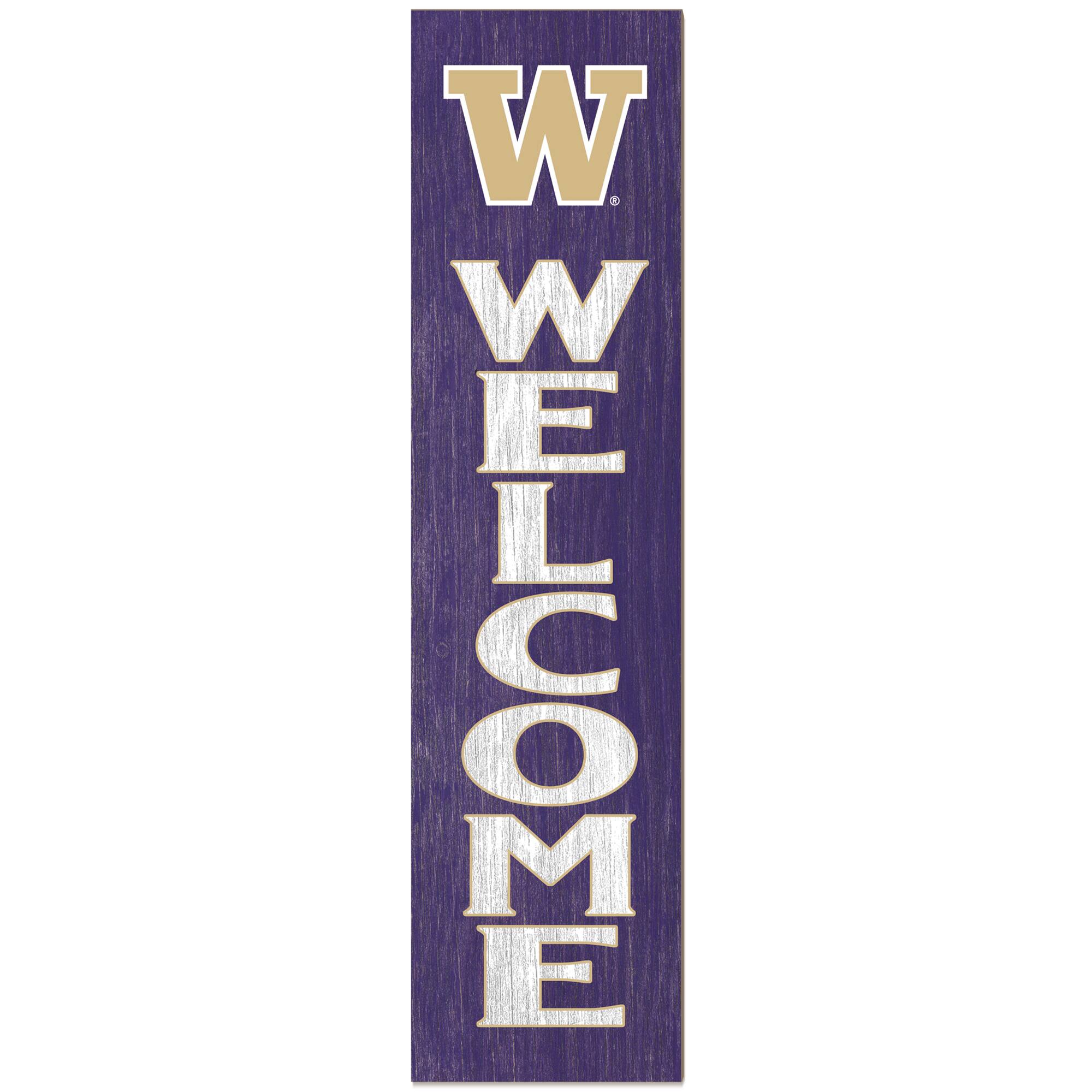 Washington Huskies 12'' x 48'' Welcome Outdoor Leaner